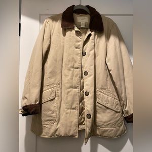 Oversized Beige Quilted Jacket Petite M - Appleseed
